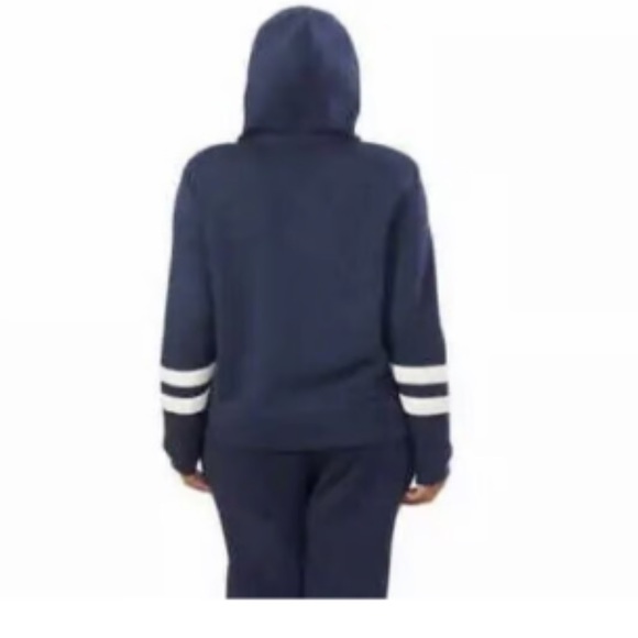 NAUTICA Ladies Fleece Lined Pullover Sweater Hoodie Navy Color medium - Picture 3 of 3